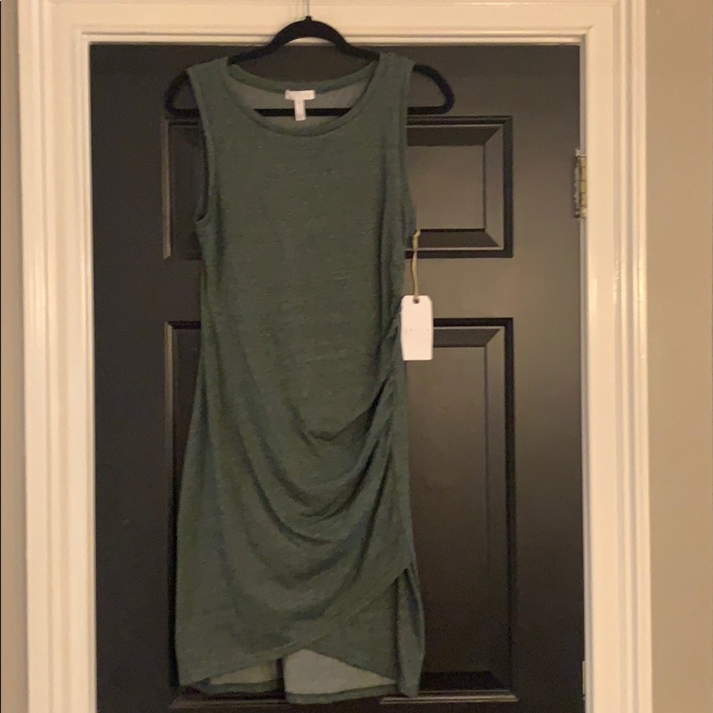 LEITH ruched body-con sleeveless dress